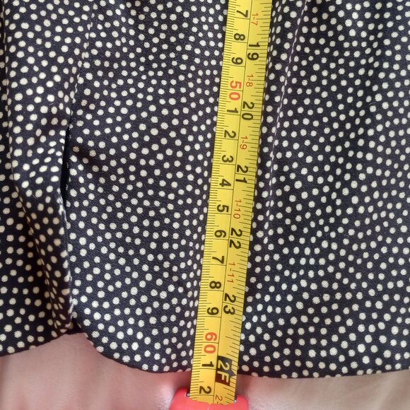 Vintage 90s Blazer Leslie Fay Dresses Brown & Cream Polka Dot Statement Blazer - Picture 5 of 6